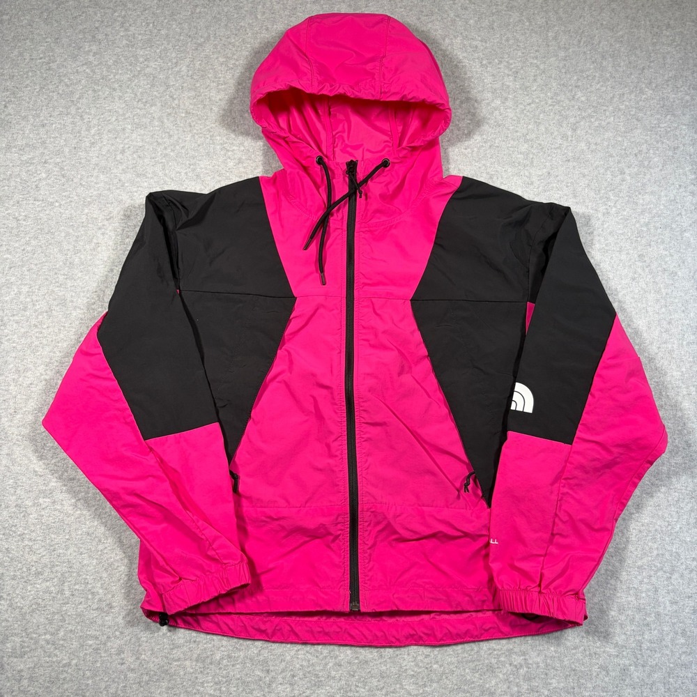 The North Face Windwall Jacket Women Medium Pink Black Colorblock NF0A4AFS